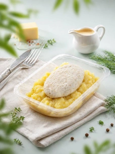 Котлеты из щуки с картофельным пюре