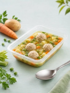 Суп овощной с мясными фрикадельками
